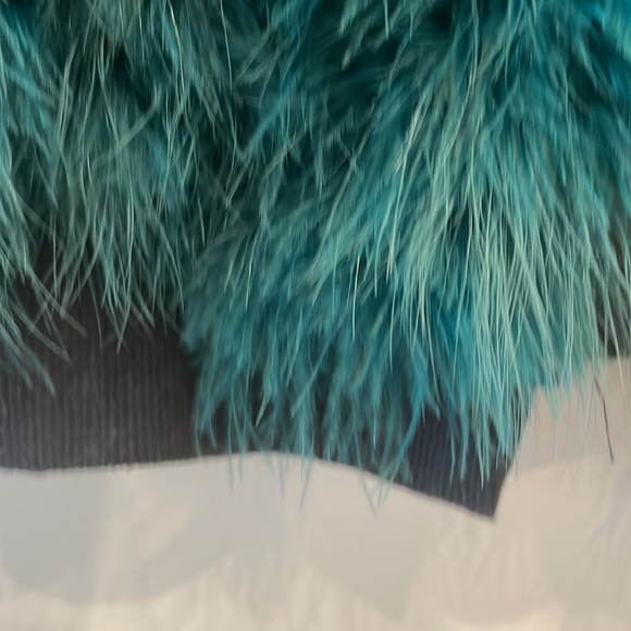 Green feather jacket lined jacket - Picture 4 of 7